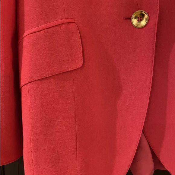 Gianfranco ferre hot pink wool blazer jacket Italy gold bottton  GF Ferre size 6 - Picture 4 of 8
